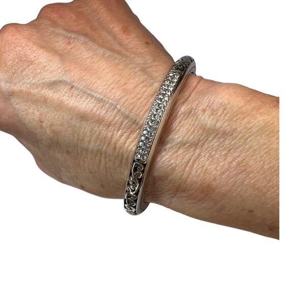 Brighton Magnetic Oval Bracelet with Rhinestones - Picture 1 of 10